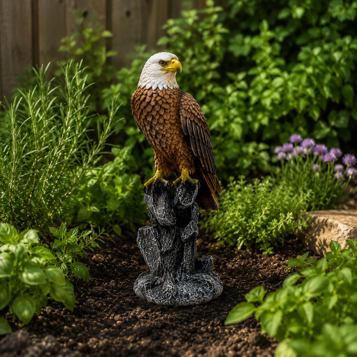 Bald Eagle Garden Statue