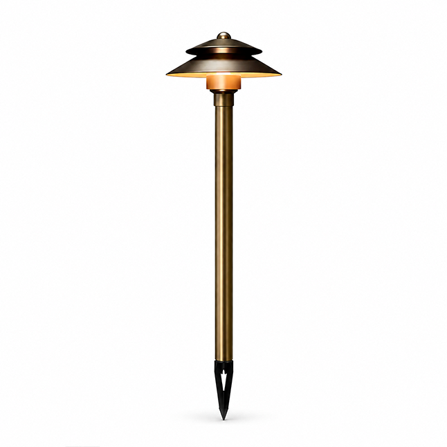 12-Pack Solid Brass Low Voltage Path Lights