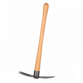 Double Heart-Shaped Hoe with Three-Tine Cultivator – 50 cm Handle