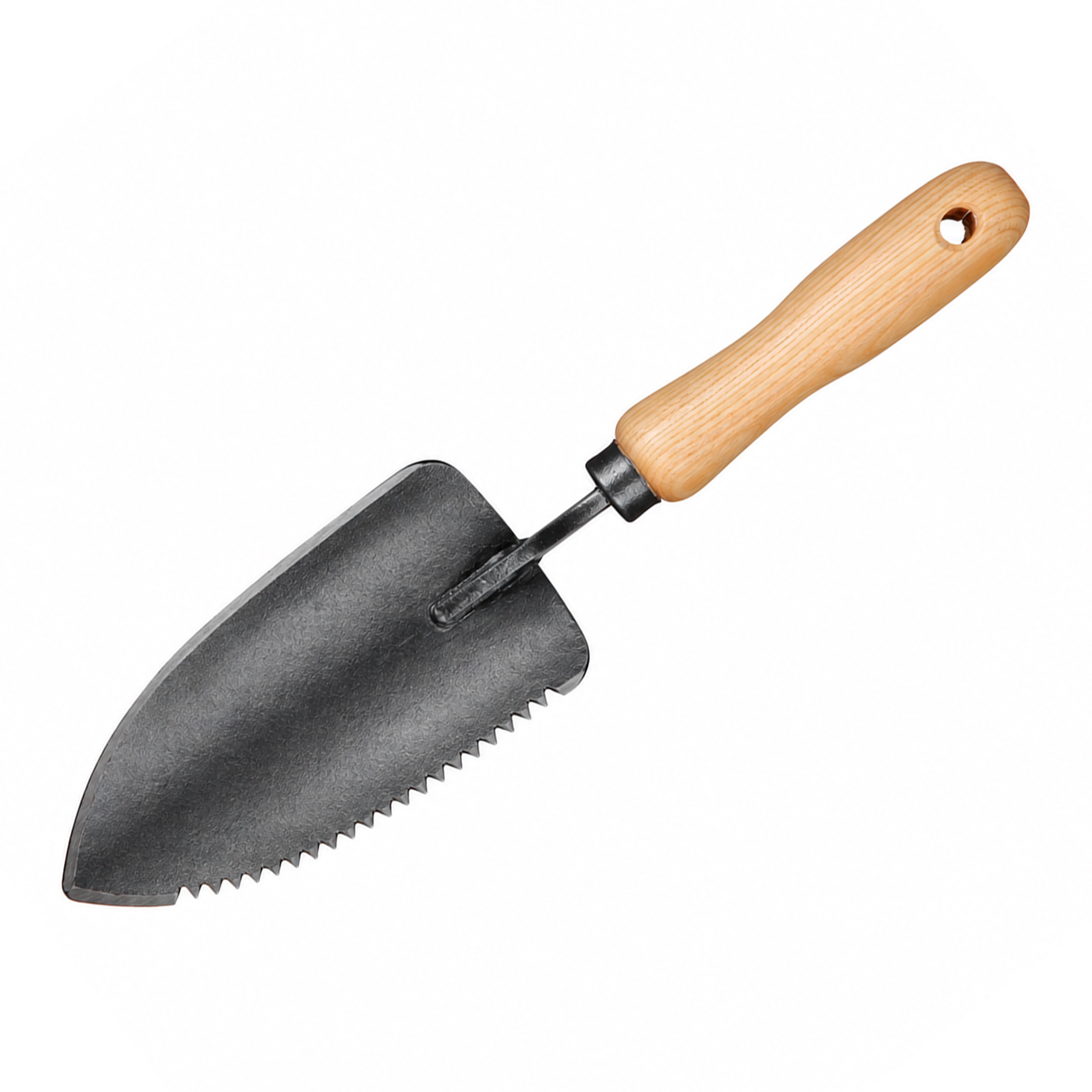 Notched Garden Trowel with Ash Wood Handle – 140 mm