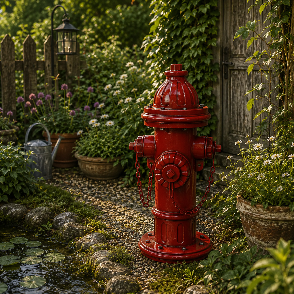 The Classic Red Fire Hydrant Dog Prop